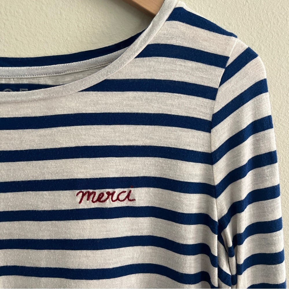 LOFT Striped Merci Long Sleeve Tee, Size S
